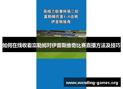 如何在线收看富勒姆对伊普斯维奇比赛直播方法及技巧